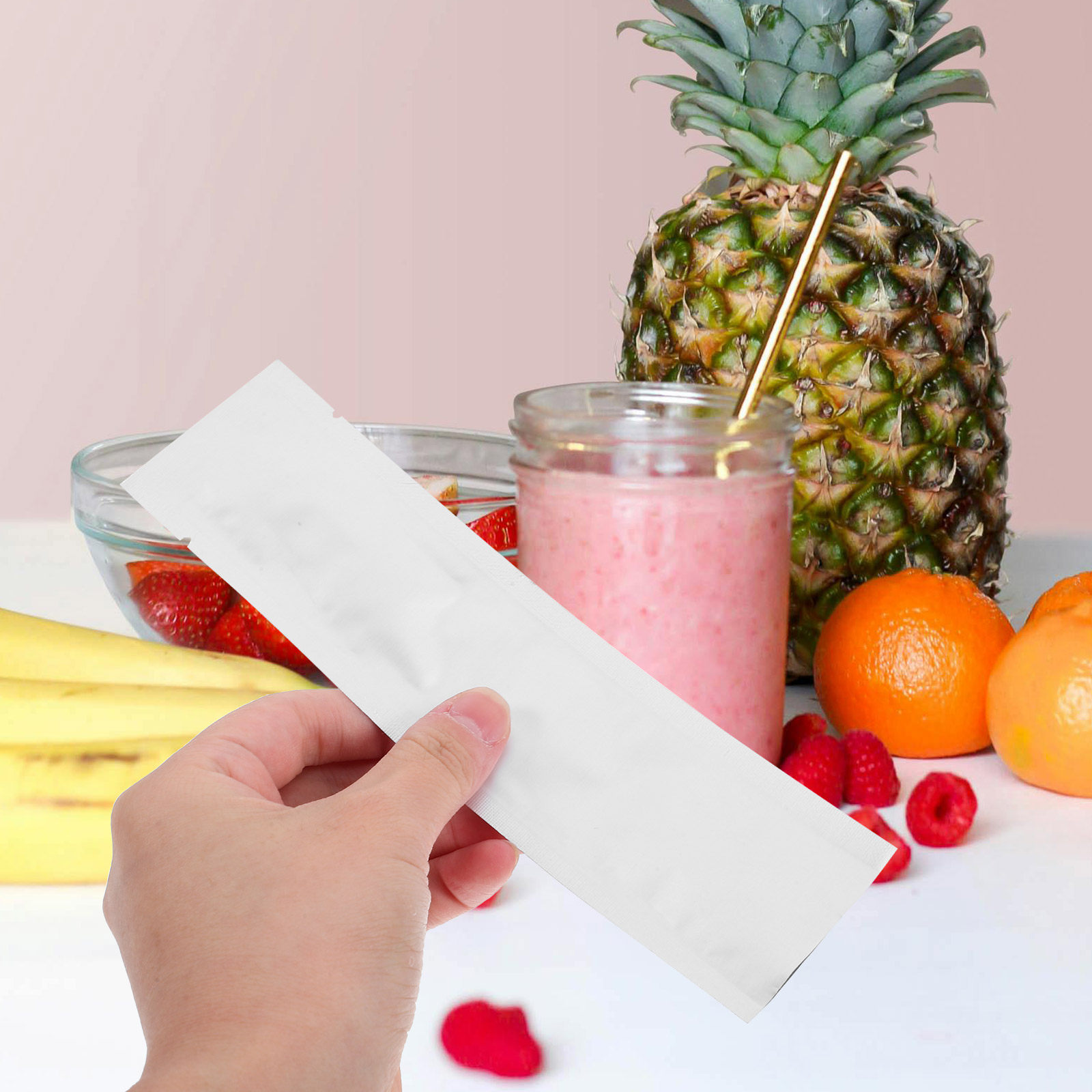 Food Snacks With Protein - 100枚入り真空シーラーバッグ 多機能 プロテインパウダー保存 小型携帯用 食品保存 コーヒー包装