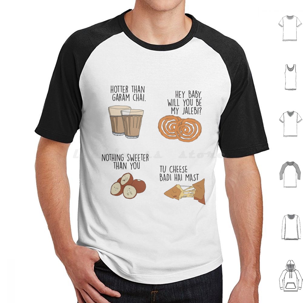 Food Snacks In India - インディアンパック スナックラインズ Tシャツ 6XL コットン クールティー