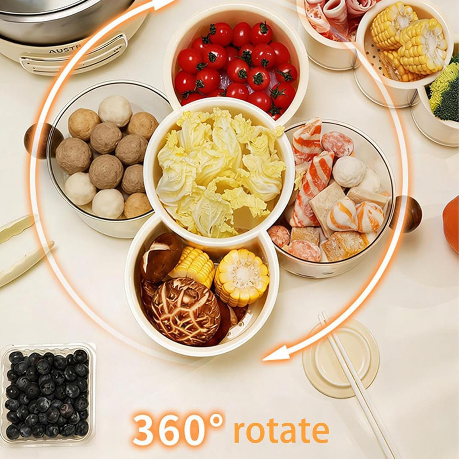 フルーツ収納スタッカブル360度回転フードコンテナ 二層式収 - Food Snacks In India のレビューと価格