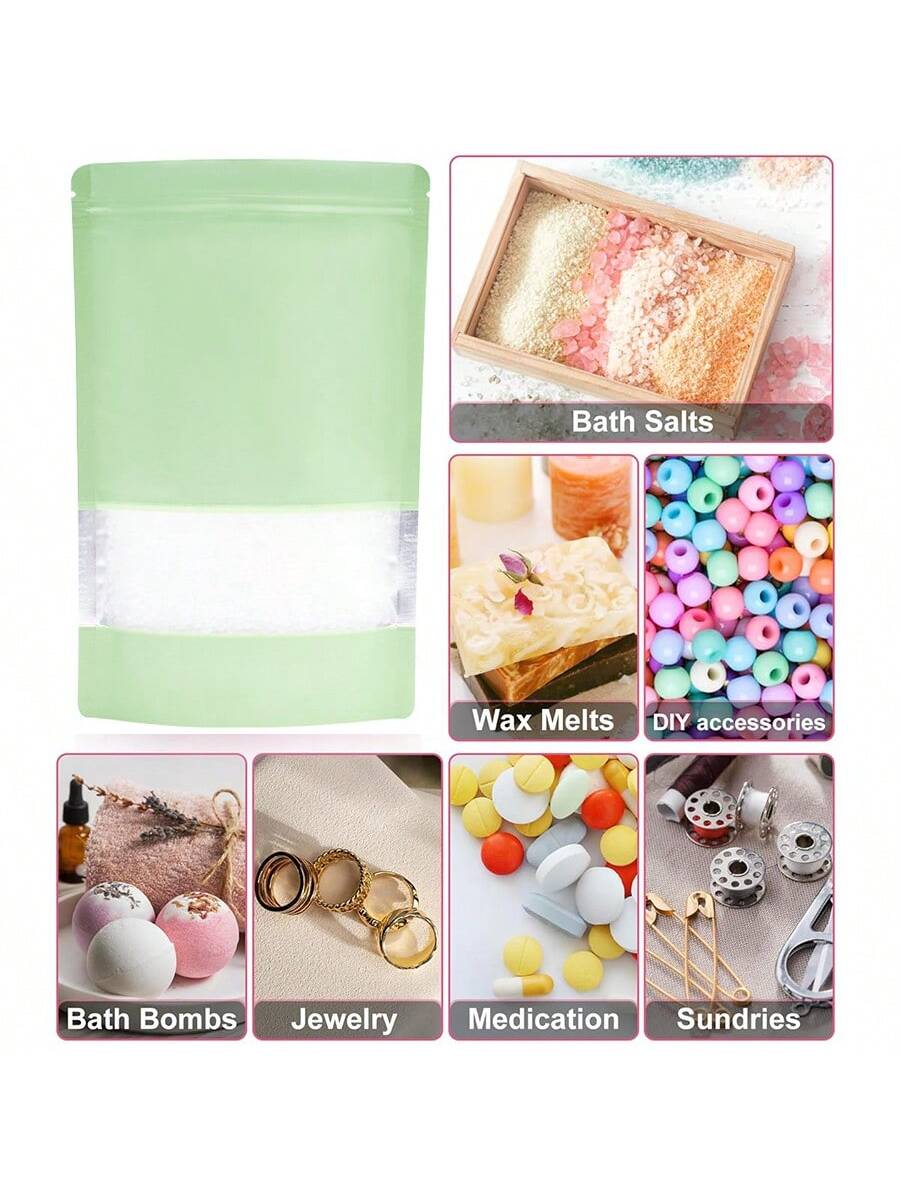 50/100個入り グリーン スタンドアップフードバッグ ジ - Food Snacks That Are Green のレビューと価格