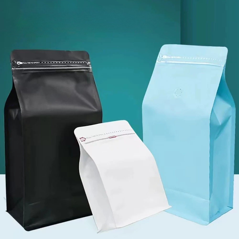 50枚入り 再封可能なジップロック式コーヒー豆袋 バルブ付き - Food Snacks With Protein のレビューと価格