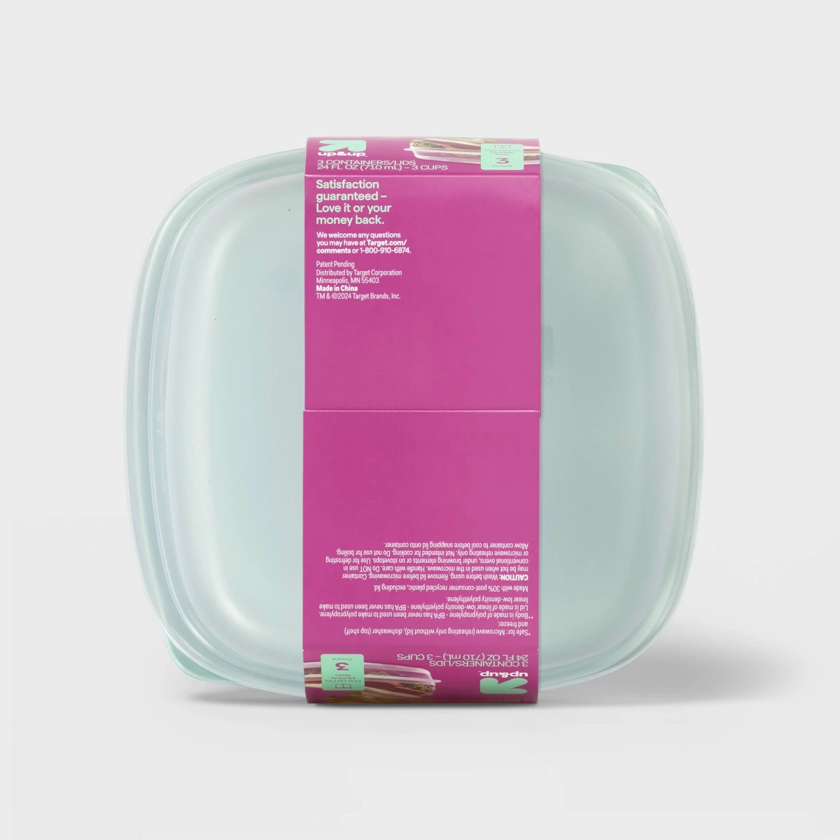 2026年新発売 3個セット 24オンス角型食品保存容器 ミ - Food Snacks That Are Green のレビューと価格