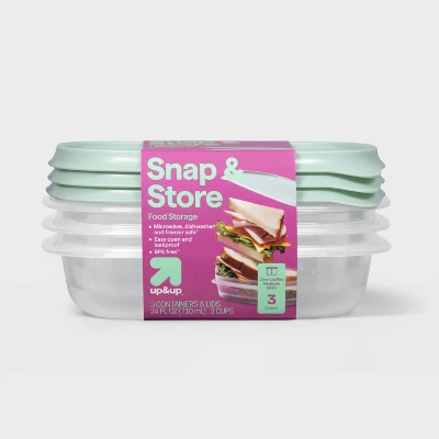 2026年新発売 3個セット 24オンス角型食品保存容器 ミ - Food Snacks That Are Green のレビューと価格